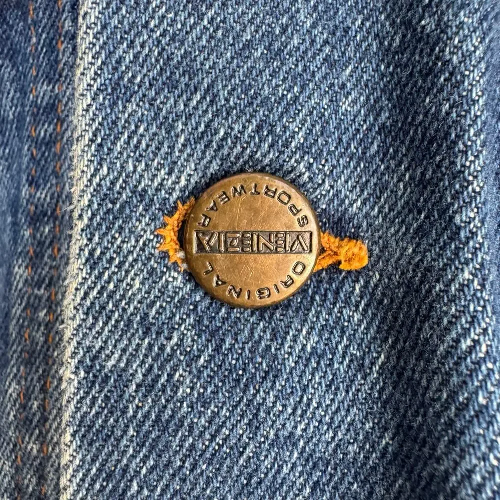Vintage 90s Venezia Sportswear Denim Jacket Men’s 2XL 3XL Trucker Jean Coat Y2K